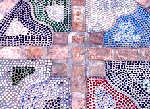 Solano Canyon Community Garden Mosaic Medallion entryway
